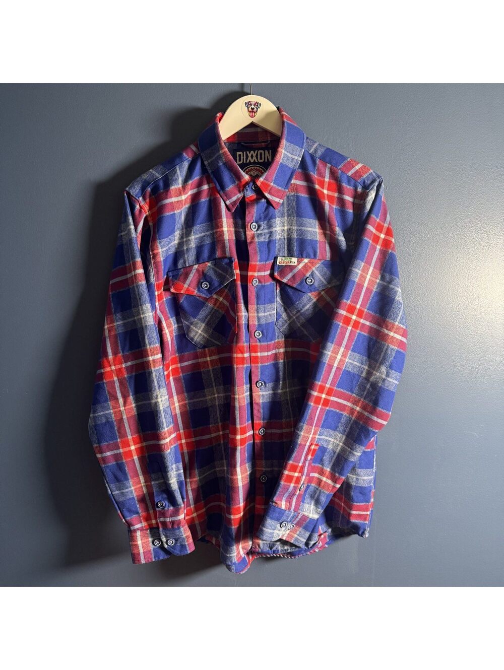 Dixxon Flannel Co Red Green Show Plaid Shirt Blue Red Size M Possum Brotherhood